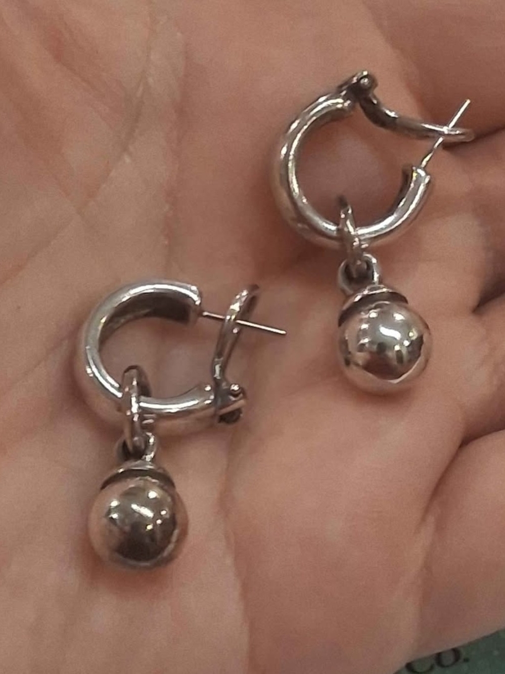 Tiffany Silver Fascination Ball Drop Earrings